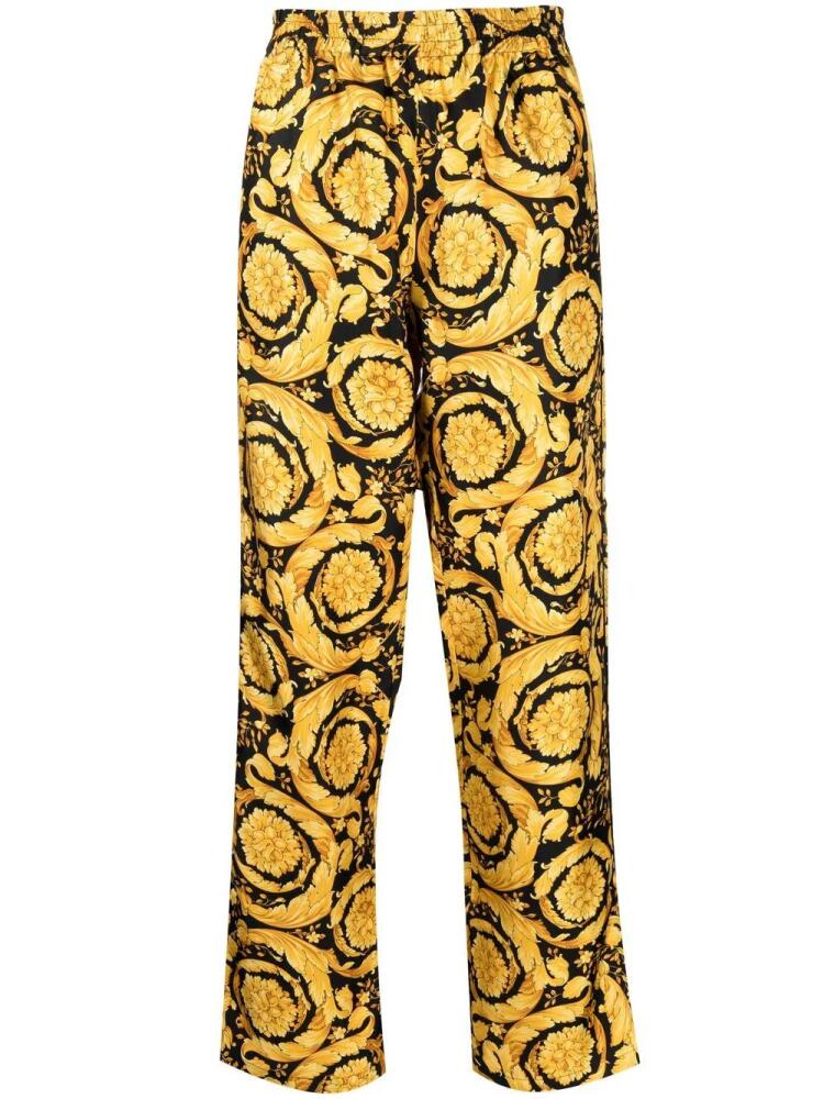 Versace Barocco-print pajama bottoms - Black Cover