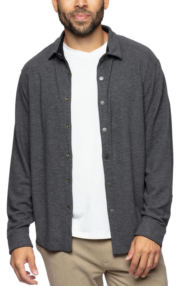 Fundamental Coast Andy Reversible Flipside Fleece Snap-Up Shirt Jacket in Charcoal Cover