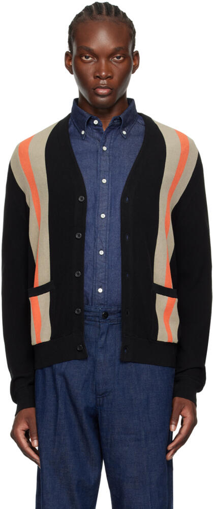 BEAMS PLUS Black Stripe Cardigan Cover