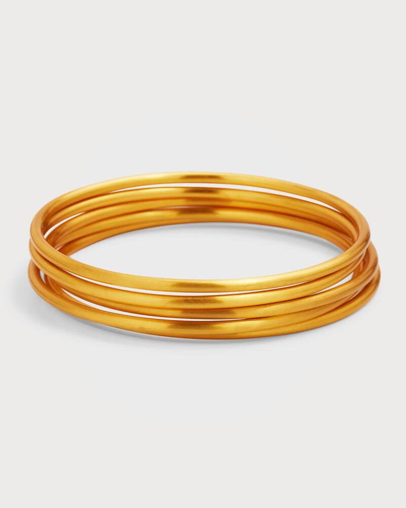 NEST Jewelry Brushed Gold Bangles, Set of 5 Cover