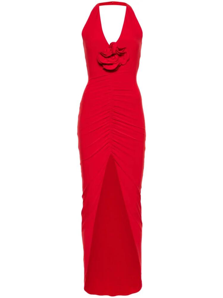 NISSA floral-appliqué maxi dress - Red Cover