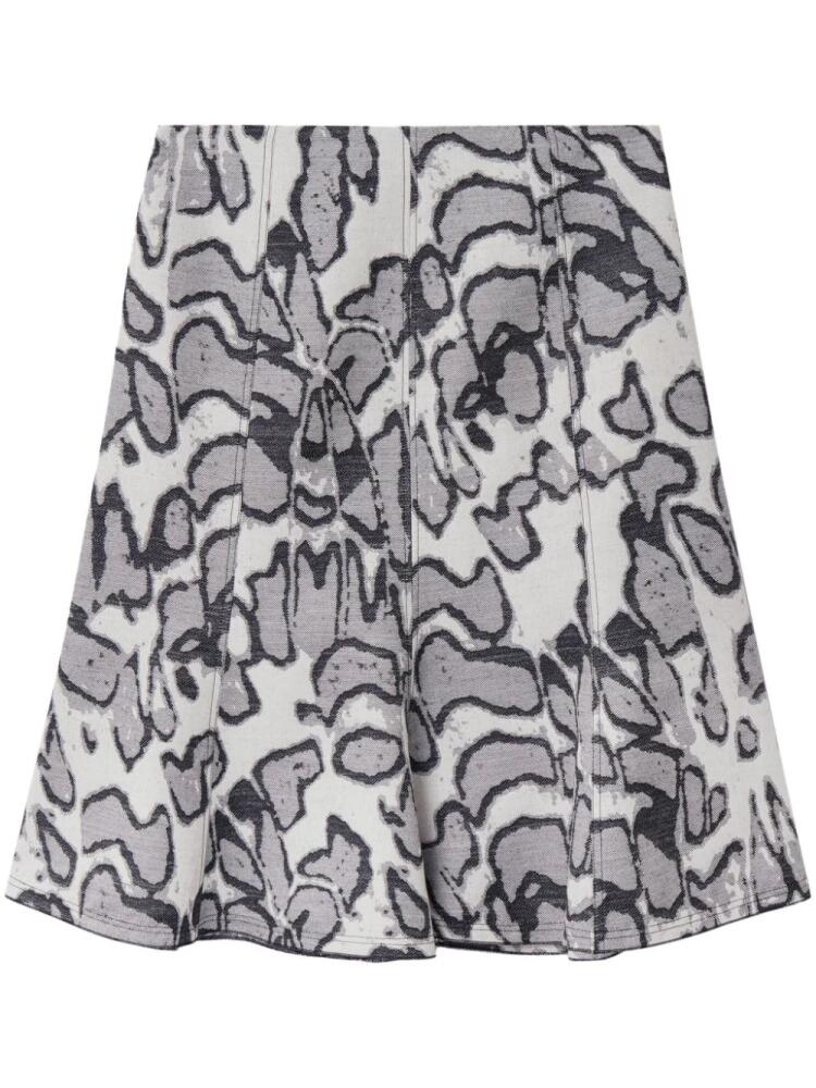 Stella McCartney Abstract Moth jacquard skirt - Grey Cover