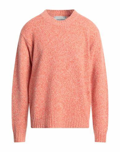 Amaranto Man Sweater Orange Wool Cover