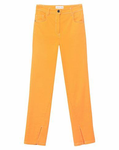 Patrizia Pepe Woman Jeans Orange Cotton, Polyester, Elastane Cover