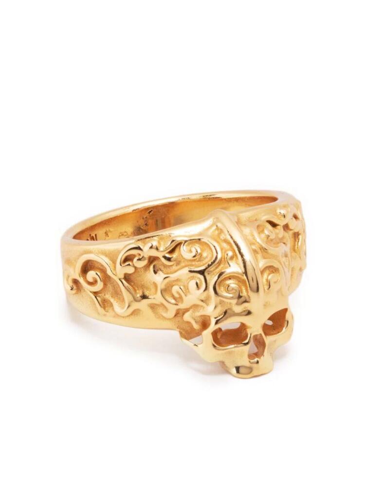 Emanuele Bicocchi Gold Small arabesque Skull ring Cover