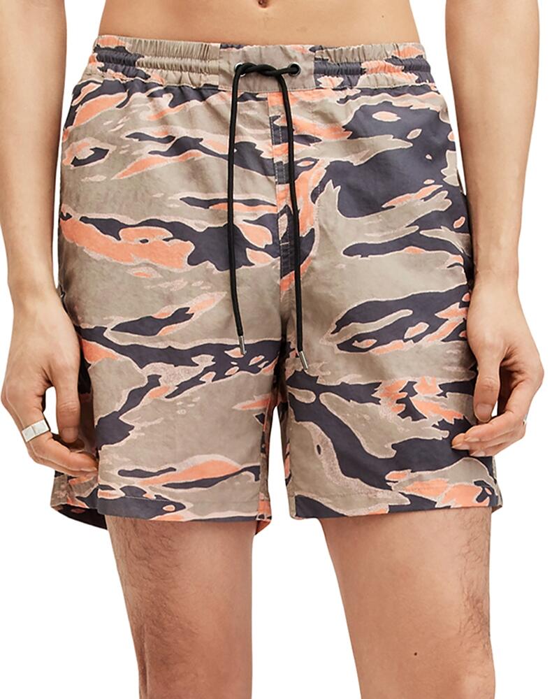 Allsaints Solar Nylon Camo Regular Fit Swim Trunks Cover