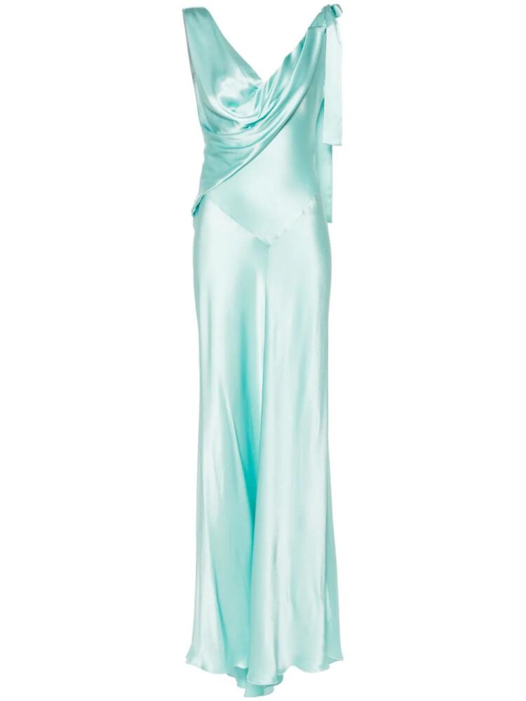 Alberta Ferretti charmeuse maxi dress - Blue Cover