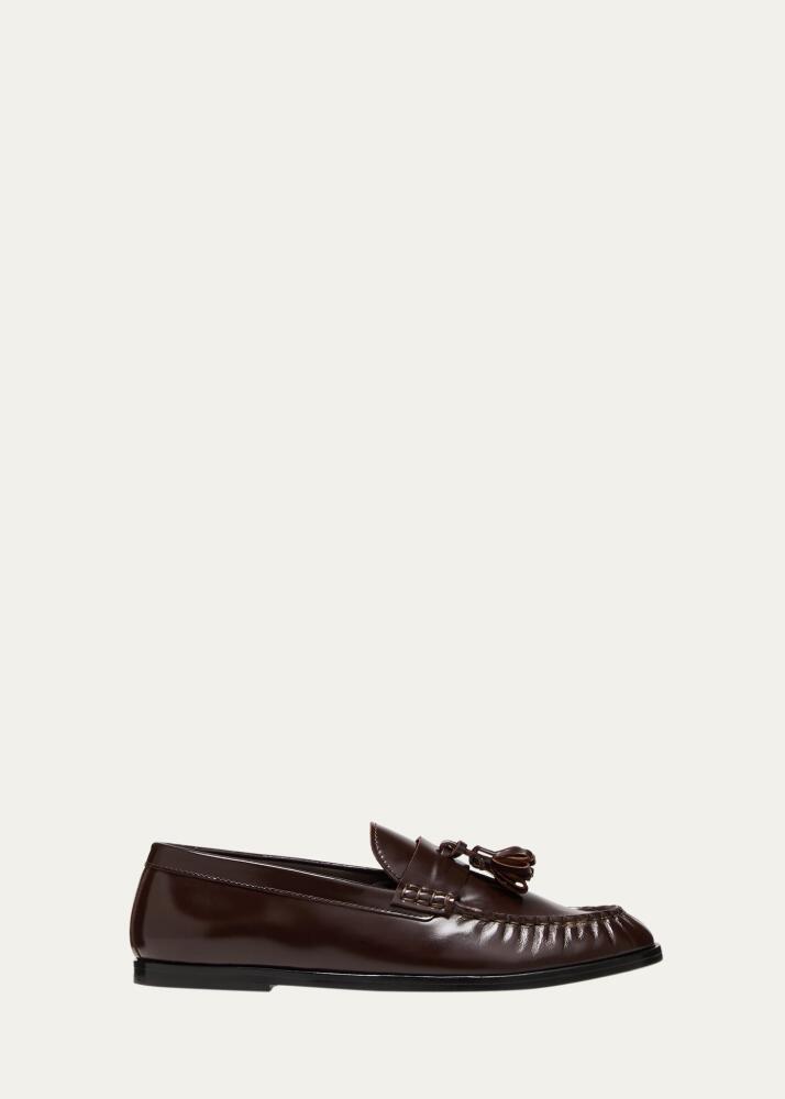 THE ROW Calfskin Tassel Boyfriend Loafers Cover