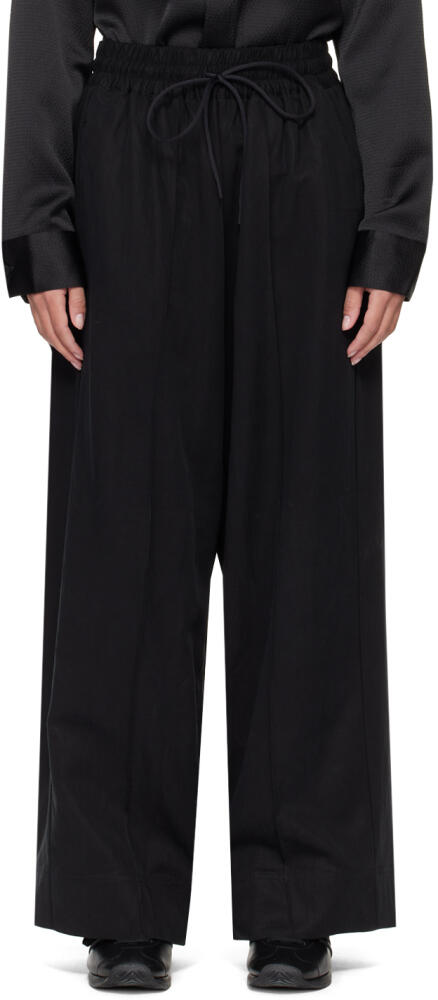 Y-3 Black Drawstring Trousers Cover