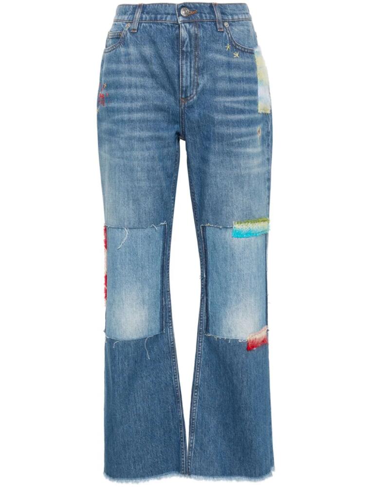 Marni mohair-detail straight-leg jeans - Blue Cover