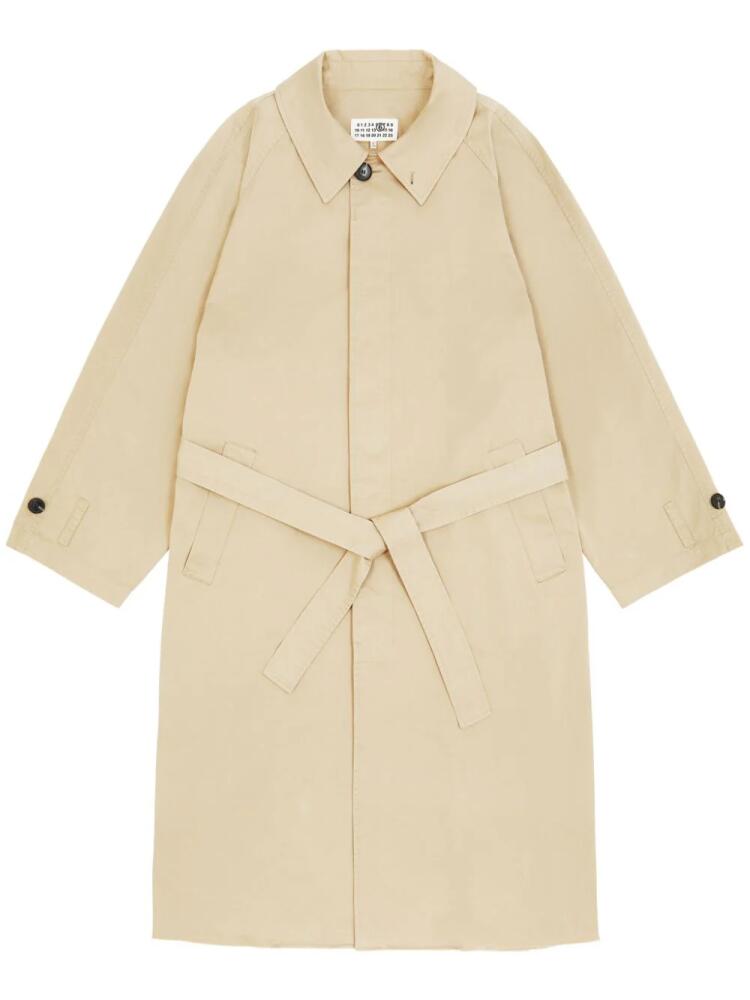 MM6 Maison Margiela raw-hem trench coat - Neutrals Cover