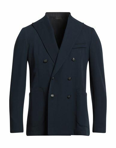 Alessandro Dell'acqua Man Blazer Midnight blue Polyester, Viscose, Elastane Cover