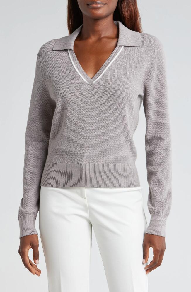 Rhone Birdie Polo Sweater in Taupe Mist Cover