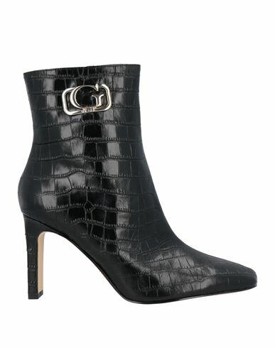 Guess Woman Ankle boots Black Leather Cover