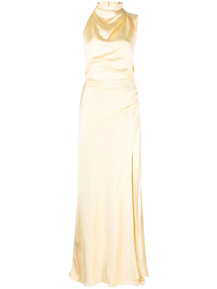 MISHA Costantina satin gown - Yellow Cover