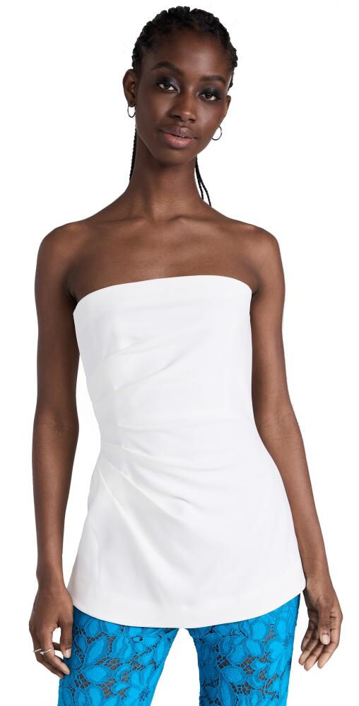 Proenza Schouler Matte Viscose Crepe Strapless Top White Cover