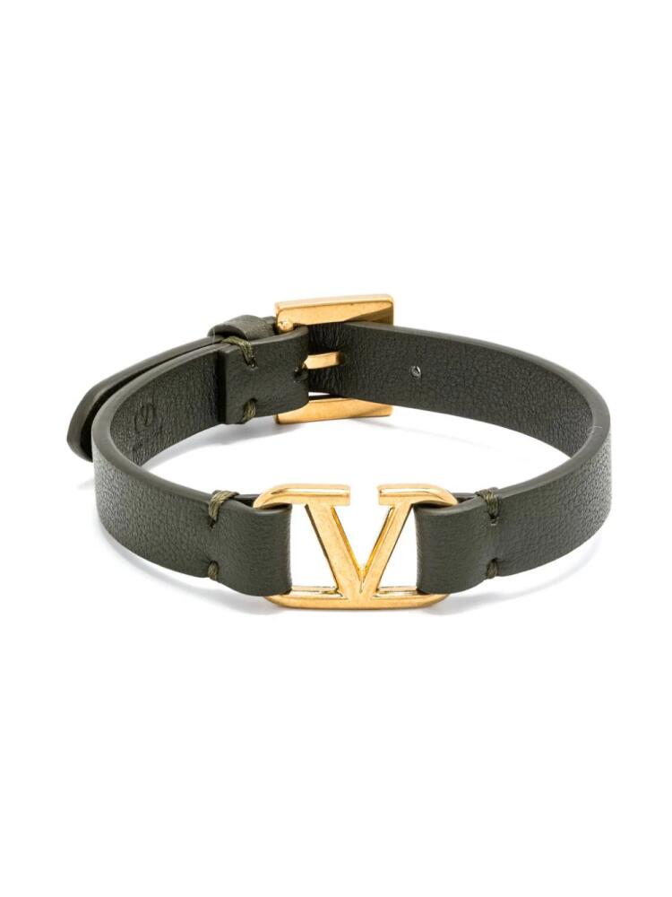 Valentino Garavani VLogo Signature leather bracelet - Green Cover