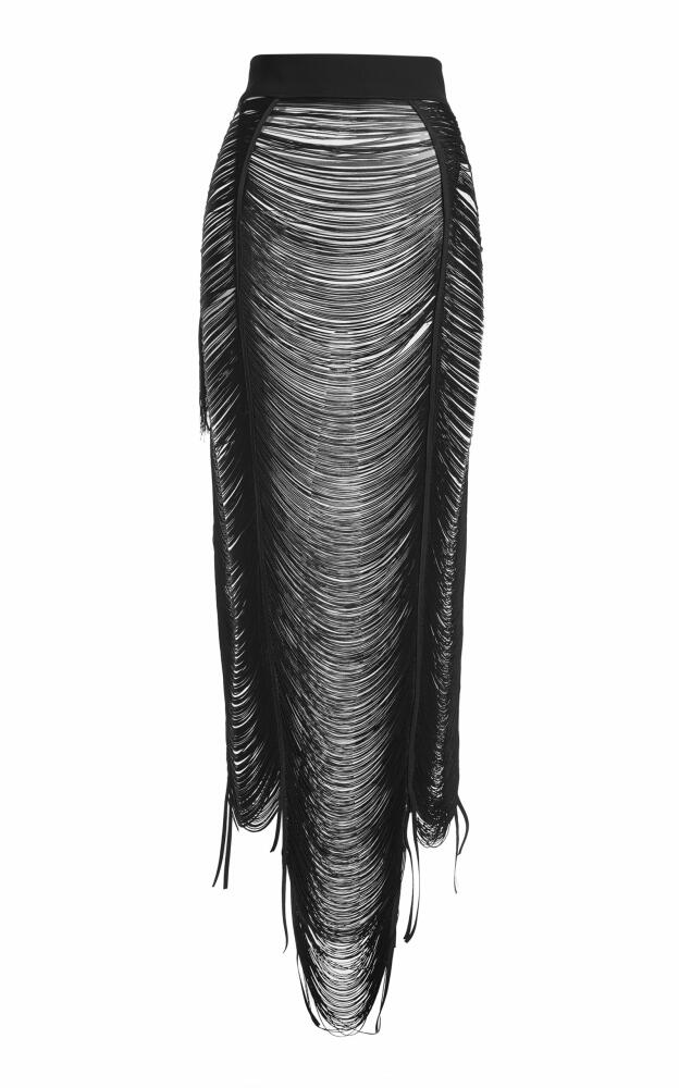 Maticevski - Charming Fringed Midi Skirt - Black Cover