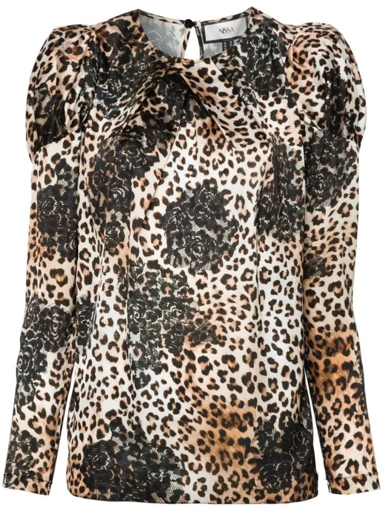 NISSA leopard-print blouse - Neutrals Cover