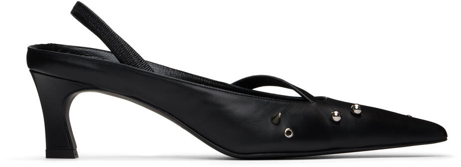 Justine Clenquet Black Joy Slingback Heels Cover