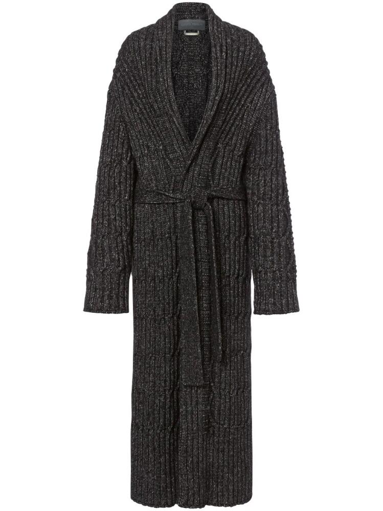 Alberta Ferretti ribbed-knit cardigan - Black Cover