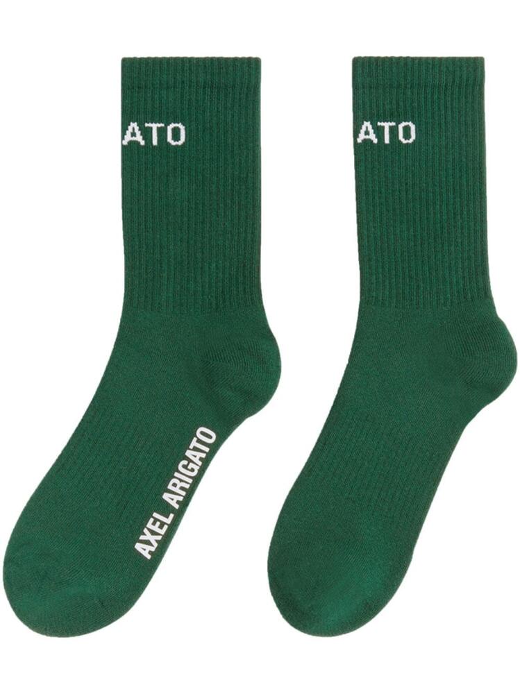 Axel Arigato Block logo-intarsia socks - Green Cover