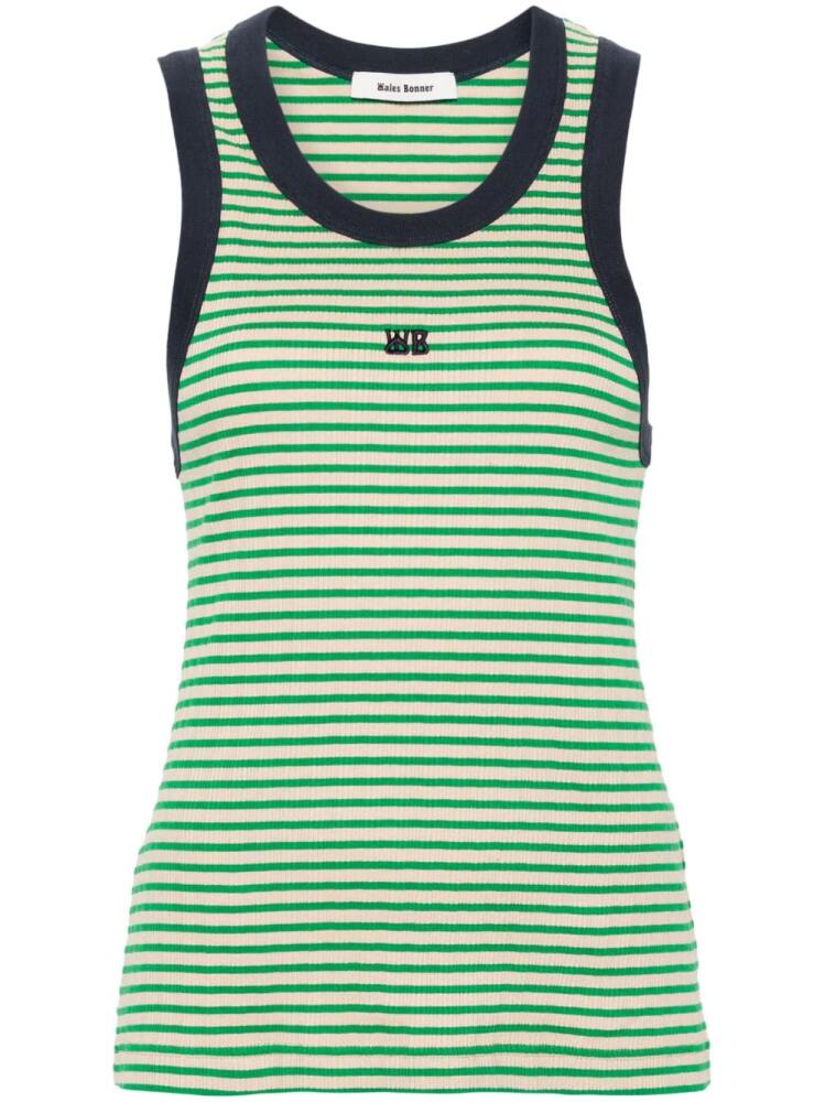 Wales Bonner Sonic striped tank top - Neutrals Cover