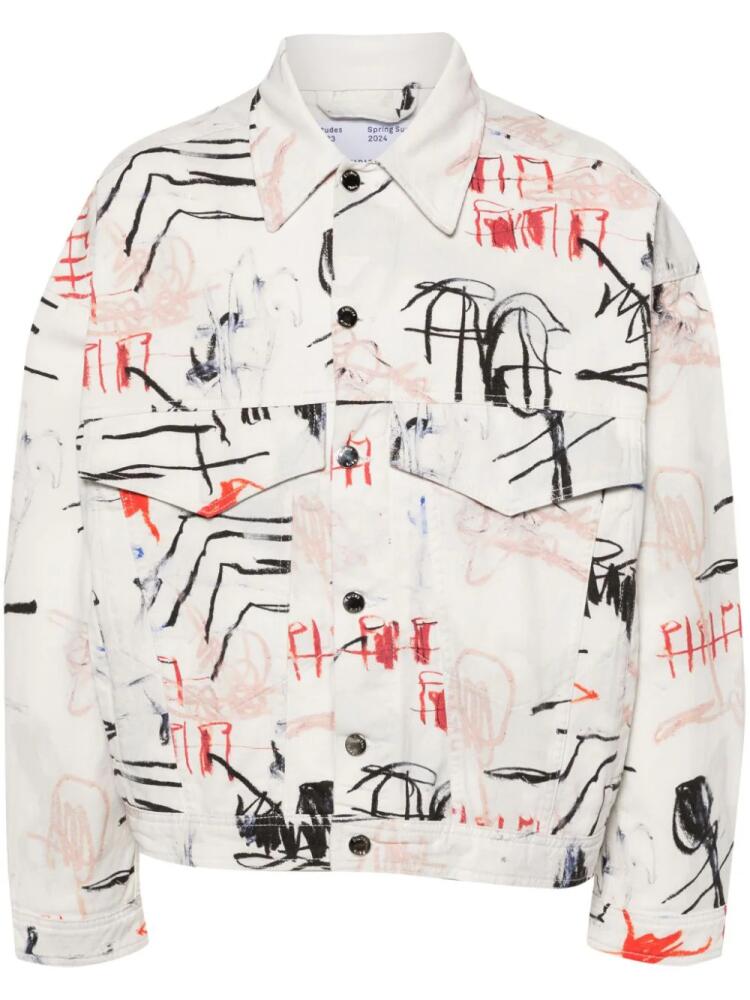 Etudes x Julian Farade Shadow Twill Ciel de Mai denim jacket - White Cover