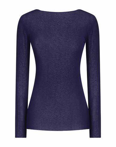 Daniele Fiesoli Woman T-shirt Dark purple Viscose, Nylon, Cashmere, Elastane Cover