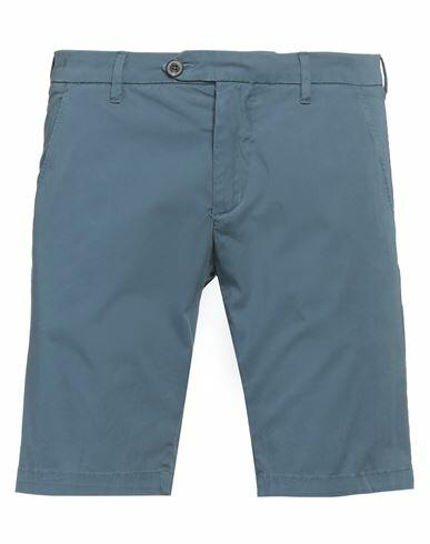 Roÿ Roger's Man Shorts & Bermuda Shorts Slate blue Cotton, Elastane Cover