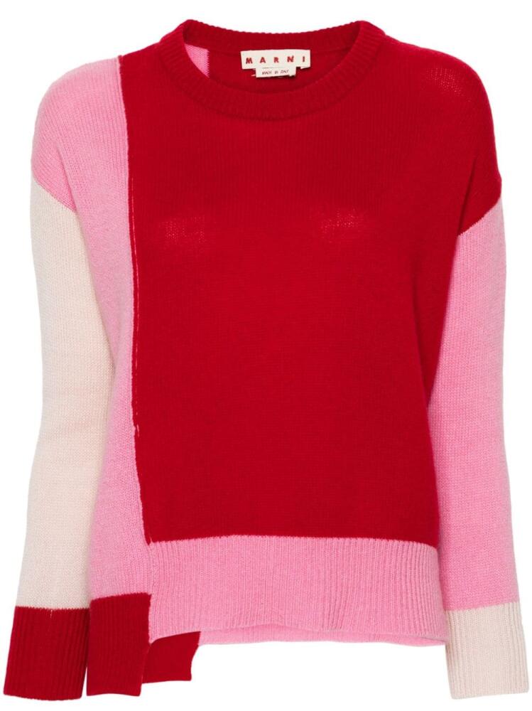 Marni colour-block cashmere jumper - Pink Cover