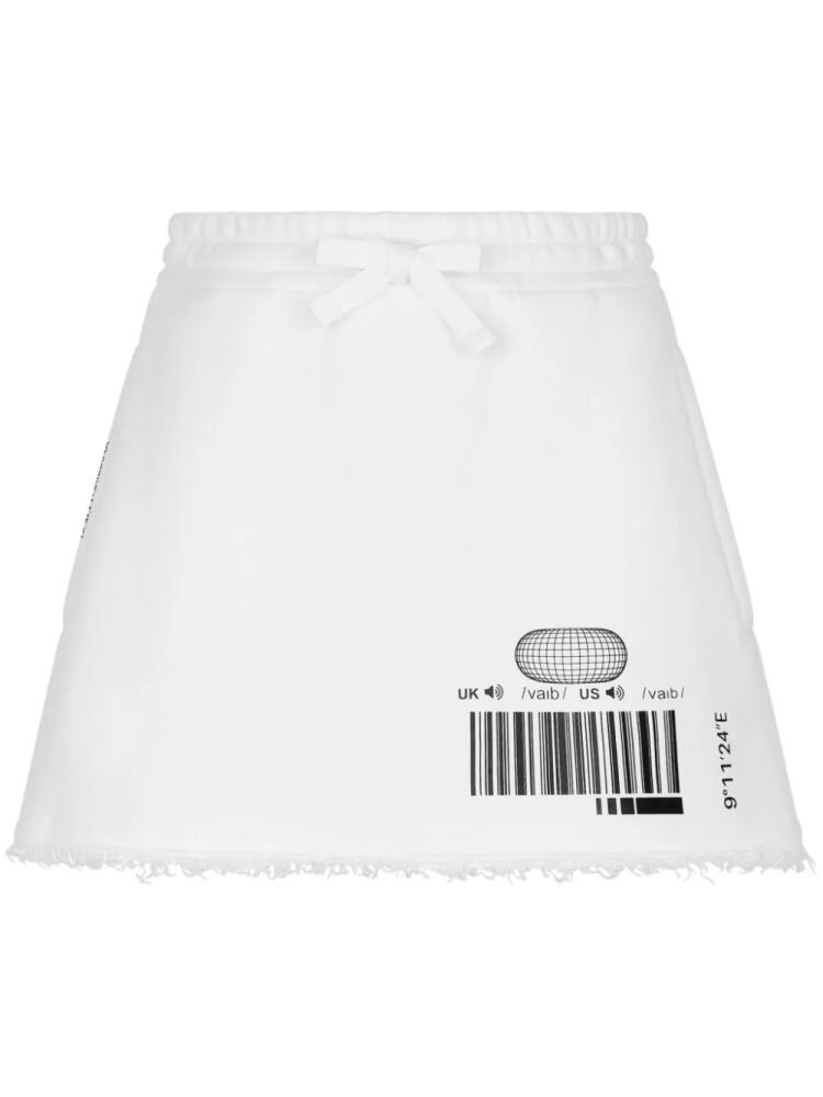 Dolce & Gabbana DGVIB3 graphic-print cotton skirt - White Cover