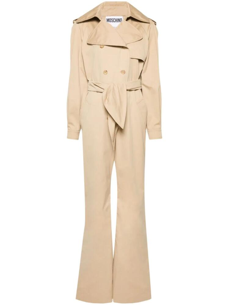 Moschino trench-inspired double-breasted jumpsuit - Neutrals Cover