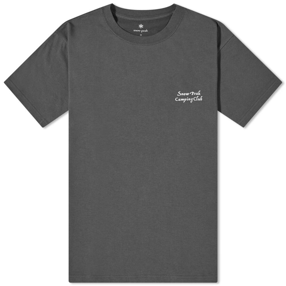 Snow Peak Men's Camping Club T-Shirt in Charcoal Cover