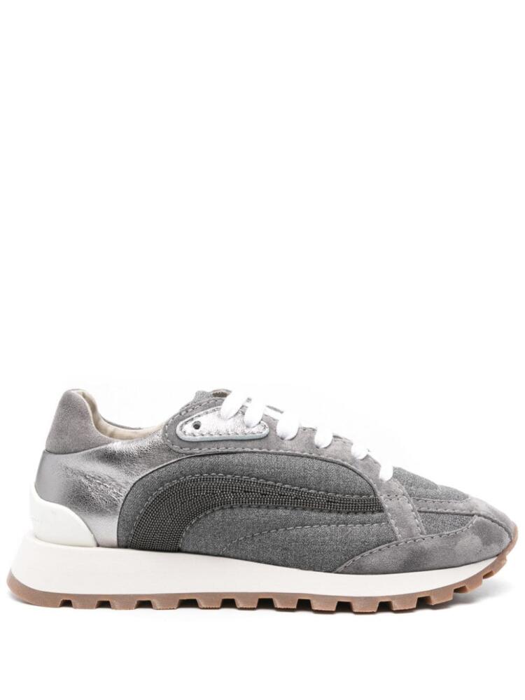 Brunello Cucinelli Monili-chain sneakers - Grey Cover