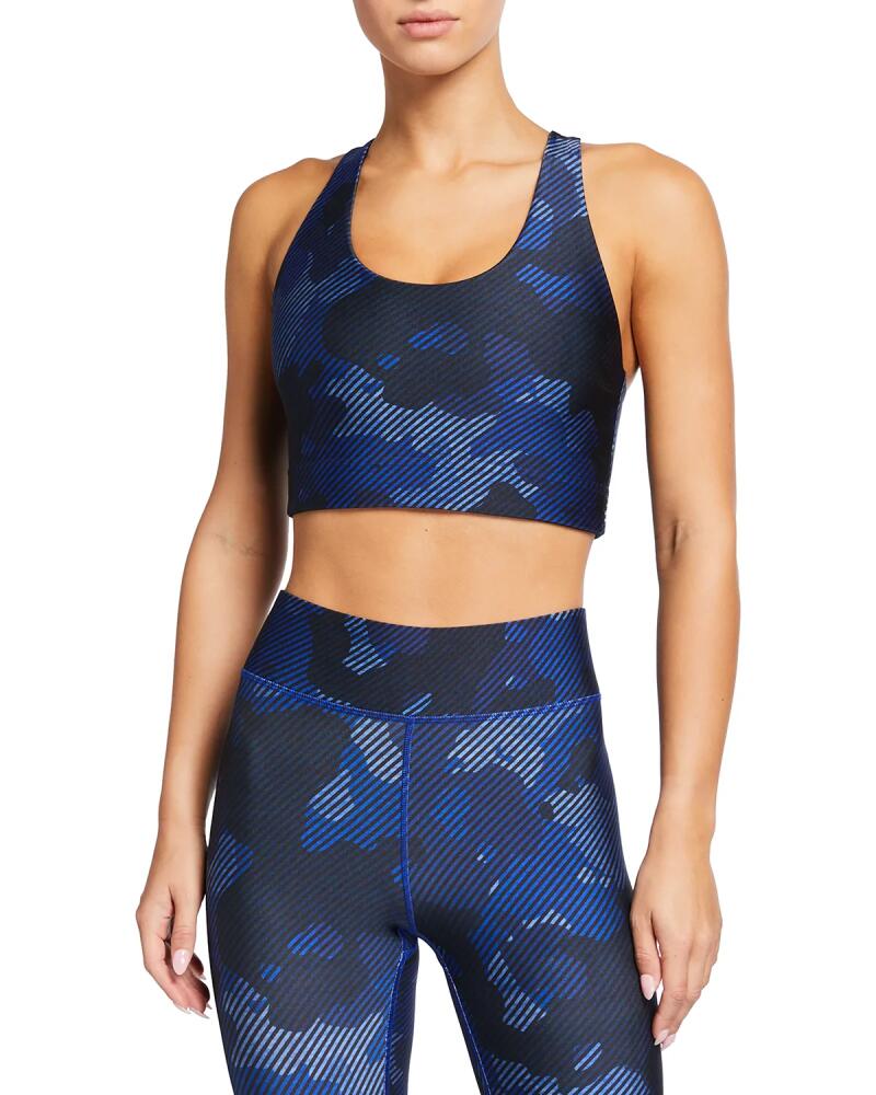 Terez Camo Stripe Hi-Shine Sports Bra Cover