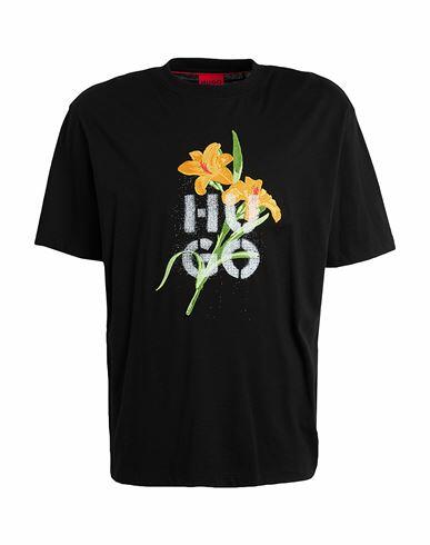 Hugo Man T-shirt Black Cotton Cover