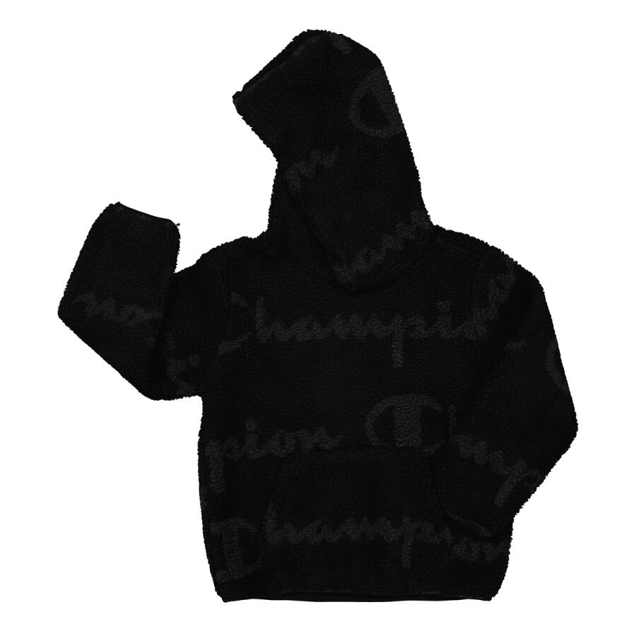 Champion Boys Black Micro Fleece Logo Hoodie Cover