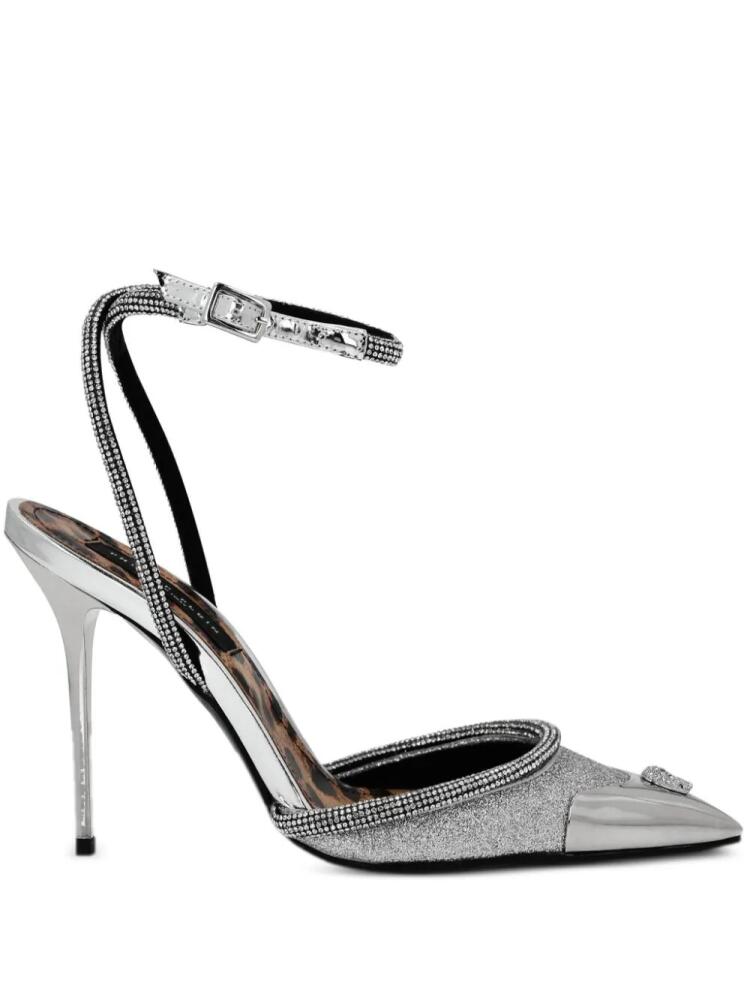 Philipp Plein Glitter Decollete leather pumps - Silver Cover