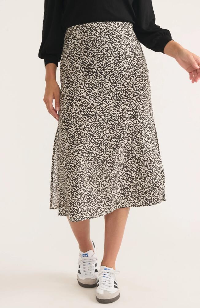 Marine Layer Ryan Print Midi Skirt in Light Cheetah Cover