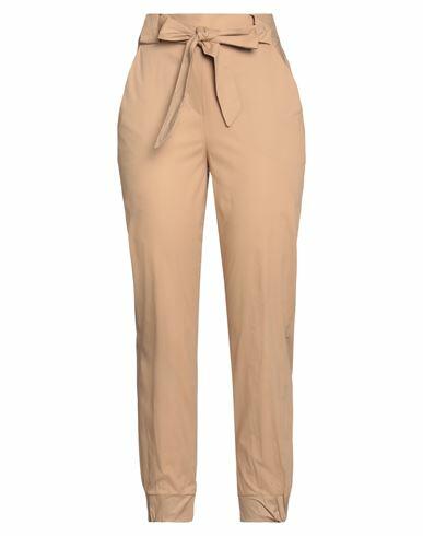 Mdm Mademoiselle Du Monde Woman Pants Camel Cotton Cover