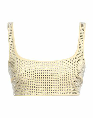 Patrizia Pepe Woman Top Yellow Polyester, Elastane Cover