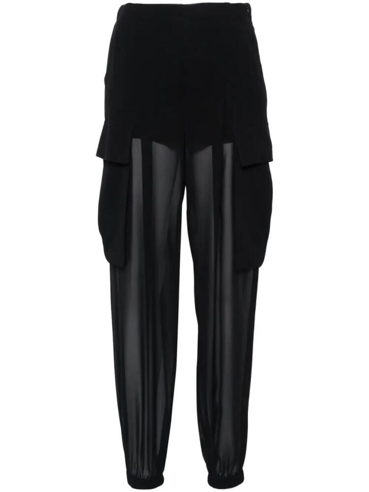 ERMANNO FIRENZE chiffon tapered trousers - Black Cover