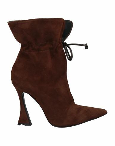 Divine Follie Woman Ankle boots Brown Soft Leather Cover