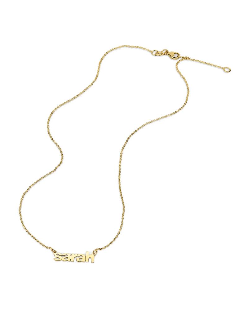 Sarah Chloe Ava 14k Gold Lowercase Name Necklace Cover