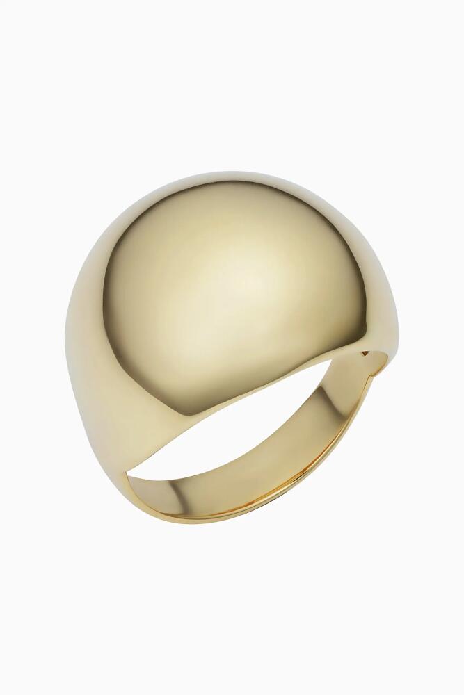 Oradina 14K Yellow Gold Bold Cupola Ring Cover