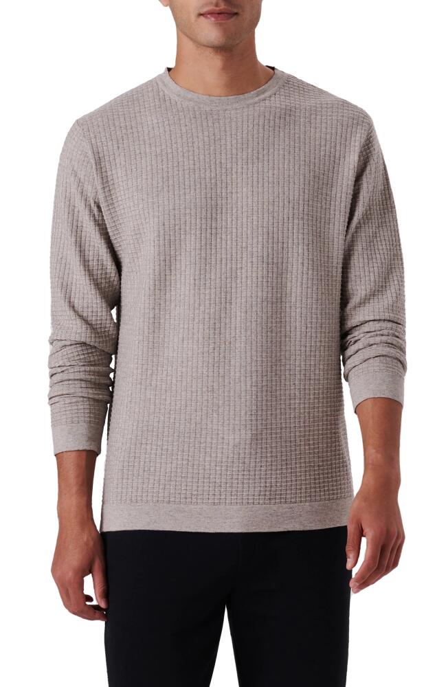 Bugatchi Cotton & Cashmere Crewneck Sweater in Stone Cover