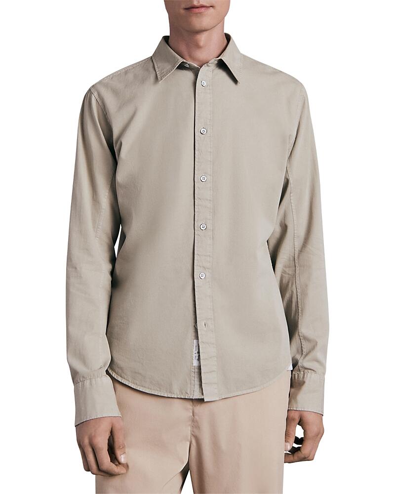 rag & bone Fit 2 Cotton Blend Over Dyed Oversized Fit Button Down Shirt Cover