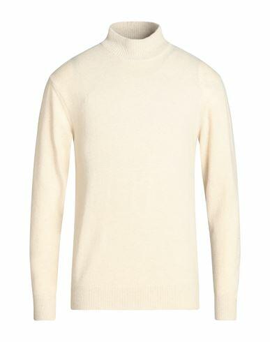 Daniele Fiesoli Man Turtleneck Beige Wool, Cashmere Cover