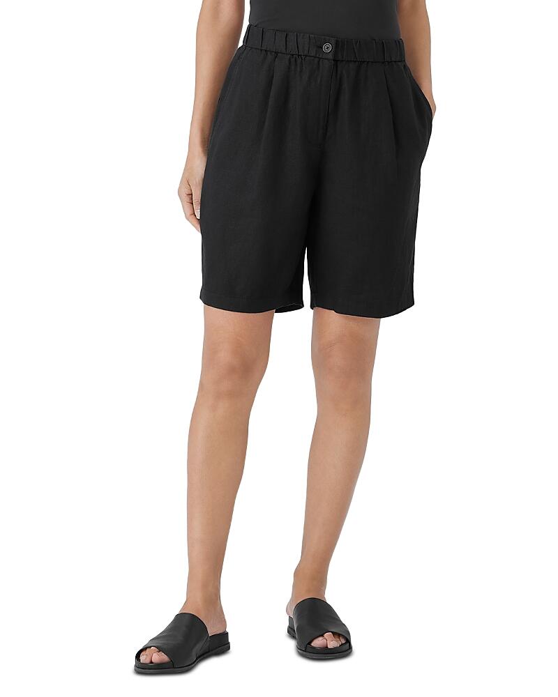 Eileen Fisher Easy Fit Linen Shorts Cover